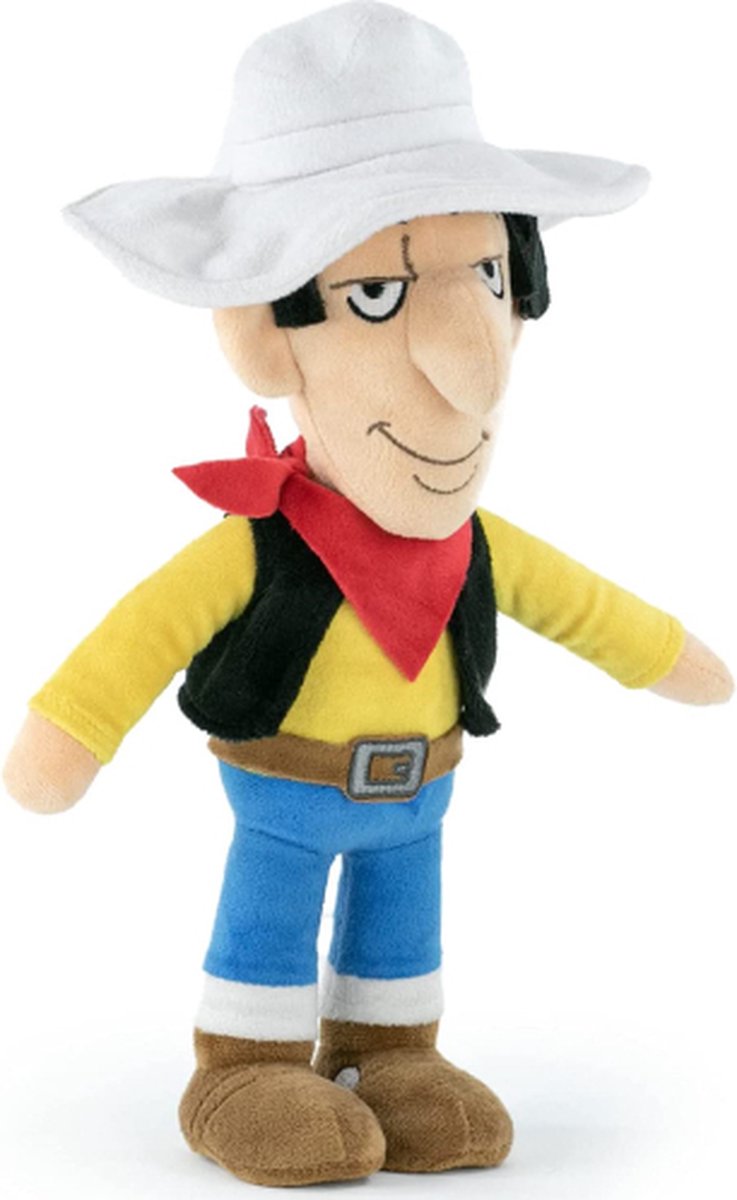 Lucky Luke Pluche Knuffel 36 cm {Speelgoed Knuffelpop voor kinderen jongens meisjes | Lucky Luke, Joe Dalton, Rataplan bekend van stripboeken comics stripboek stripverhalen